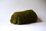 Új-zélandi melírozott bunda gyapjú -  50 g (Z03 almazöld-fekete)